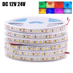 DC 12V 24V LED Strip Light 5m 10m 15m 20m/Roll 3000K 4000K 6000K 120LEDs/m SMD 2835 Flexible Rope Ribbon Tape Lamp Home Decor