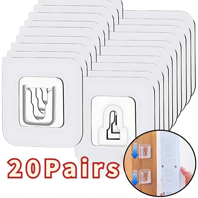 

Double-Sided Adhesive Wall Hooks Hanger Strong Transparent Suction Cup Sucker Hooks Kitchen Bathroom Storage Plug Socket Holders