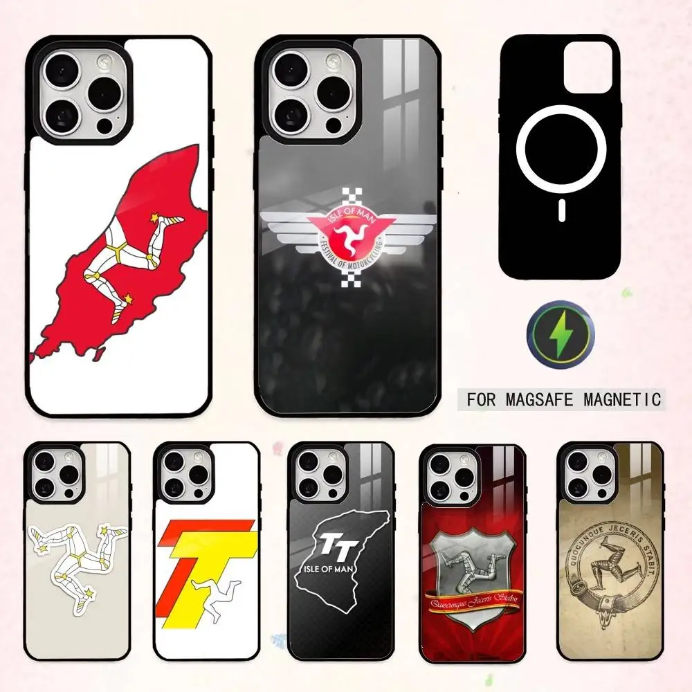 

Isle of Man C-Coat of A-Arms Phone Case For iPhone17,16,15,14,13,12,11 Plus,Pro Max Magnetic For Magsafe Wireless Charging
