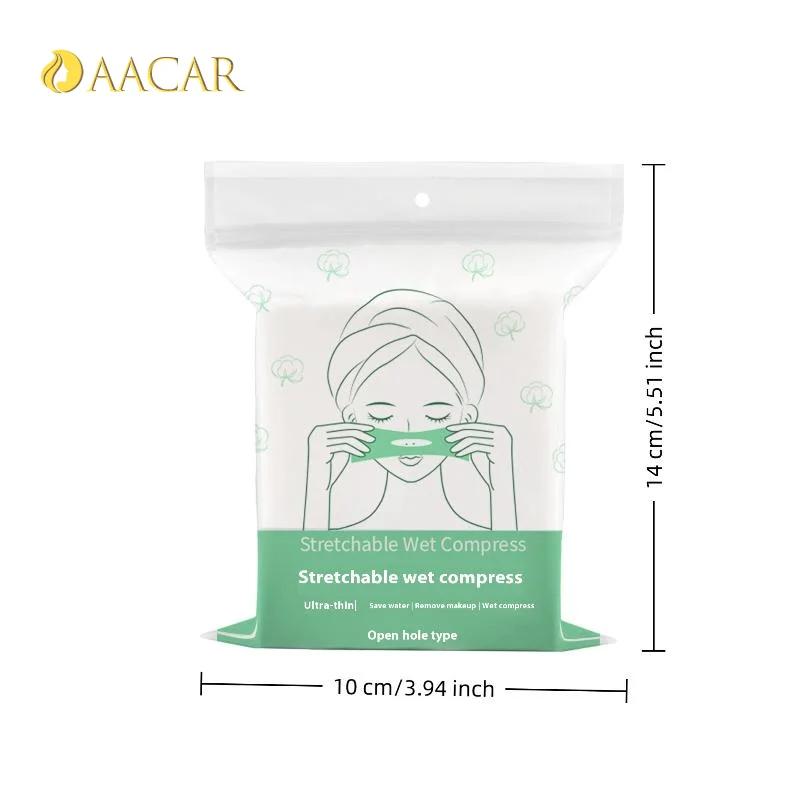 100 ชิ้นแผ่นผ้าฝ้ายประคบเปียกยืดหยุ่นชนิดเปิดบำรุงผิวหน้าให้ความชุ่มชื้นแต่งหน้าผ้าฝ้ายบางเฉียบเทนเซล