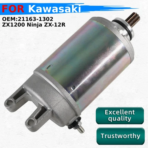 오토바이 전기 스타터 모터, OEM:21163-1302 가와사키 ZX1200 닌자 ZX-12R 2000-2006