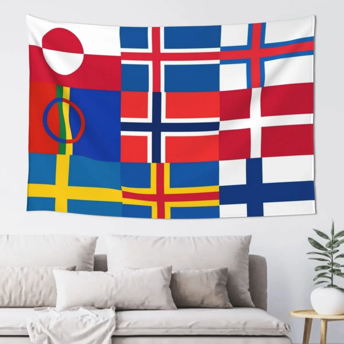 

Nordic Flags Geo East to West Tapestry Decoration Wall Bedroom Decor Room Aesthetic Decor Bedroom Decoration Tapestry