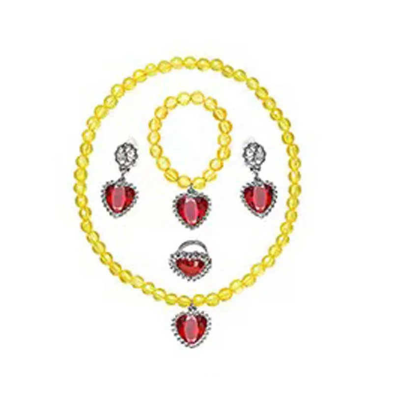 5 قطع/ديزني الأميرة قلادة مجموعة الاطفال لطيف الأميرة سوار حلقة أقراط المجمدة إلسا الأميرة اكسسوارات هدية عيد ميلاد