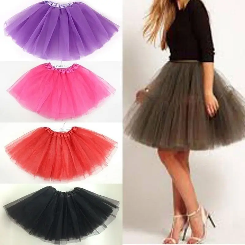 Girls Multicolor Tulle Tutu Skirt Elastic Layered Mesh Ballet Dance Party Performance Costume For Kids Teen Fashion Dress Up