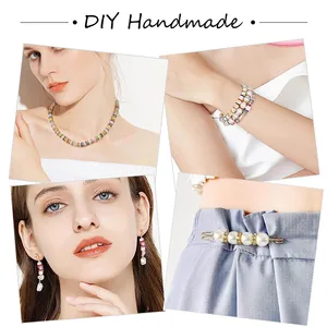 50 piezas de rianas espaciadoras de ringelería espaciadores de metal de cristal multicolor Rondelle Beads para joyas que fabrican pulseras de bricolaje accesorios 8 mejores encantos de cristal de ventas para joyas - №1