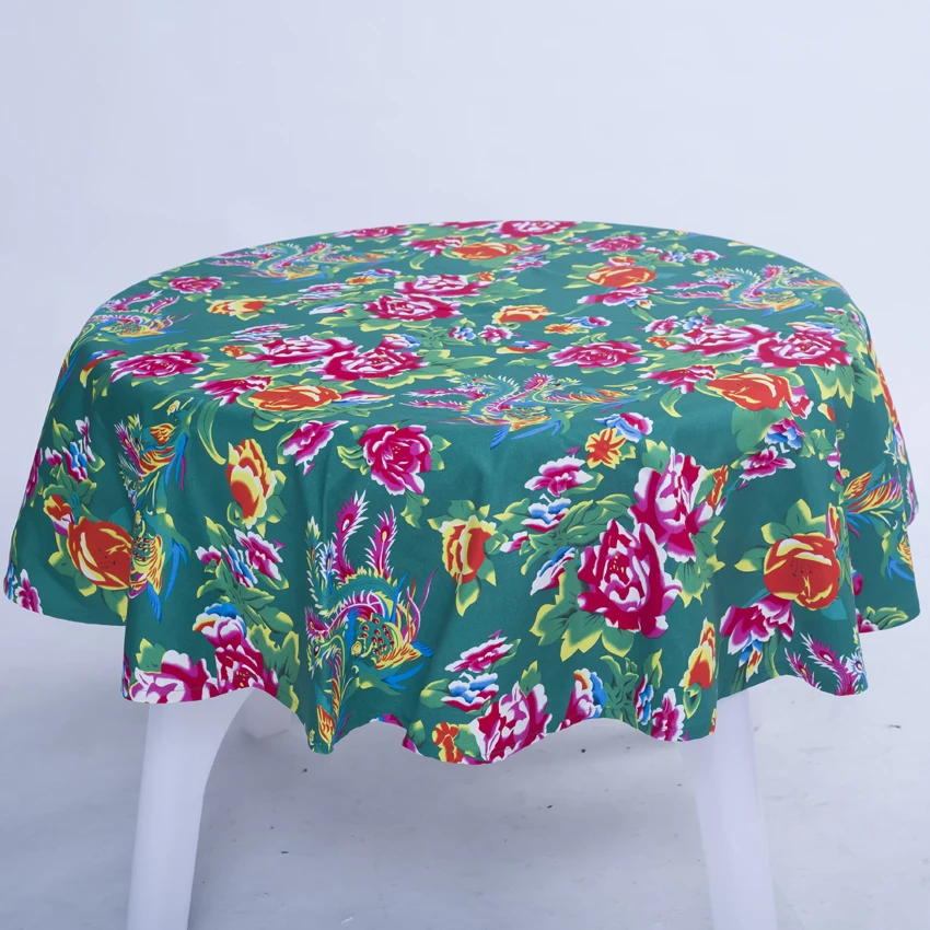 Large flower brushed tablecloth farmhouse bar teahouse tablecloth