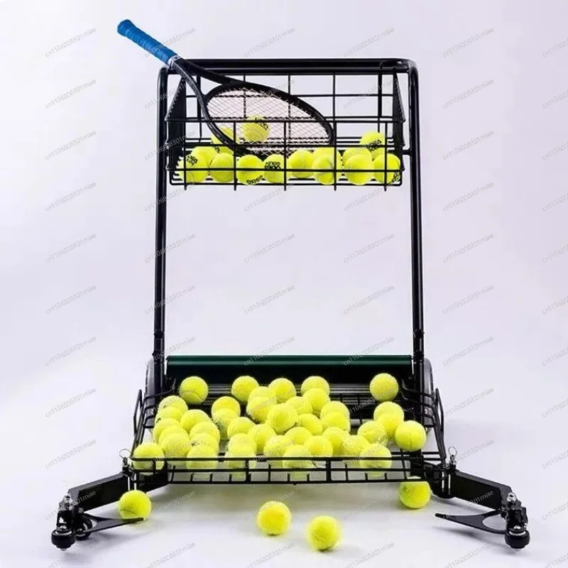 Multifunctional Aluminium Metal Tennis Ball Cart, Sports Training Auxiliary Equipment