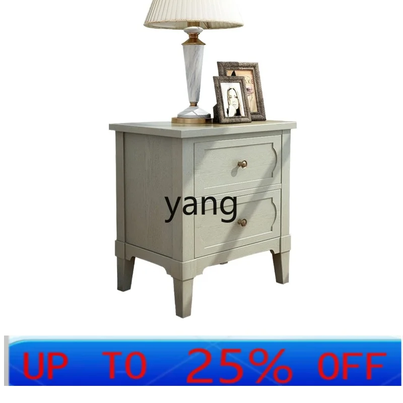 LH Bedroom Supporting Bedside Table Bedside Solid Wood Simple Small Cabinet Two Bucket Locker