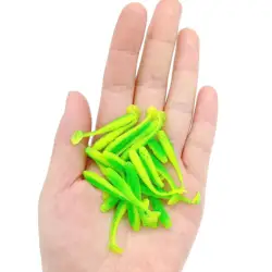 DUODUOYU 10PCS Mini Soft Fishing Lure 0.37g/3.5cm Small Ttail Worm Bait Wobbler Isca Pesca Carp Artificial Bait Fishing Tackle