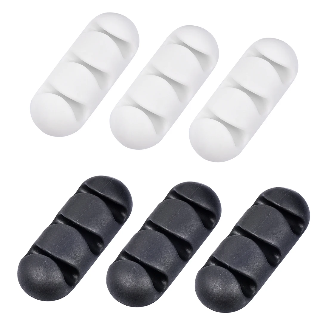 6 adet kablo klipsi beyaz/siyah danışma düzenli ajanda tel bağ kelepçe tutucu kendinden yapışkanlı kordon sahipleri danışma kablo Organize sarıcı