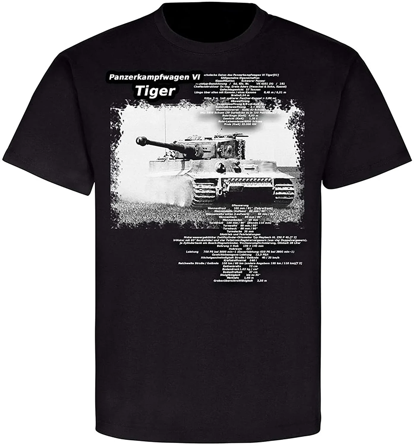 Panzer VI Tiger Tank Photo Printed T-Shirt 100% Cotton O-Neck Summer Short Sleeve Casual Mens T-shirt Size S-3XL
