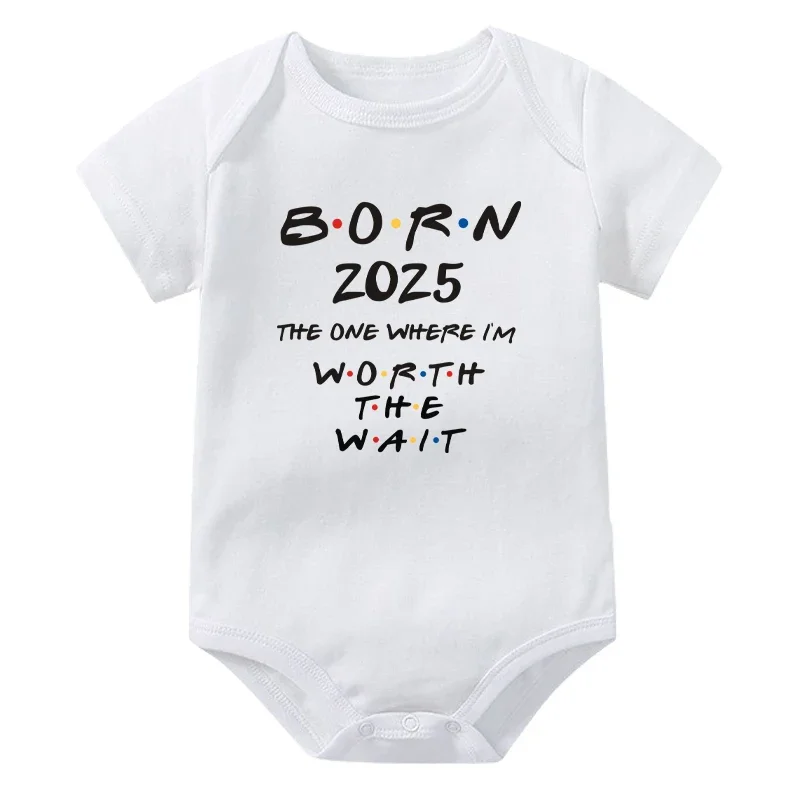 Pregnancy Announcement Born in 2025 Baby Bodysuit Baby Coming Soon Gift Newborn Baby Romper Baby Pregnancy Reveal Clothes