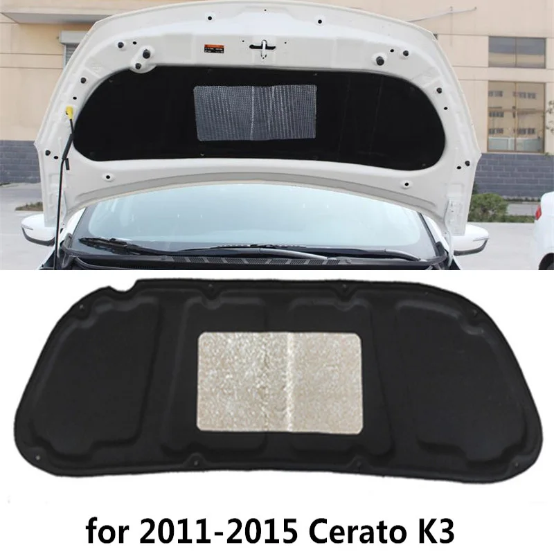 Capô do carro Motor Heat Sound Isolation Pad, algodão, capa à prova de som, dobra grátis, Kia Cerato K3, 2011-2018, 1 conjunto