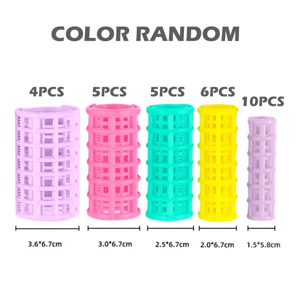 30Pcs Plastic Lazy Heatless Hair Curler Self Grip Hair Rollers  DIY Curly Hairstyle Tool Lightweight Reusabl for Women Ladies