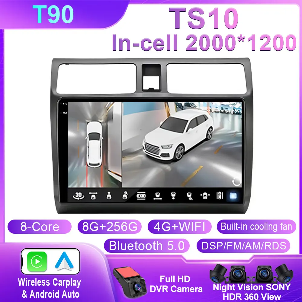 Android 14 Autoradio Voor Suzuki Swift 2003-2006 2007 2008 2009 2010 Multimedia Speler Stereo Carplay AUTO Head Unit WIFI 4G BT