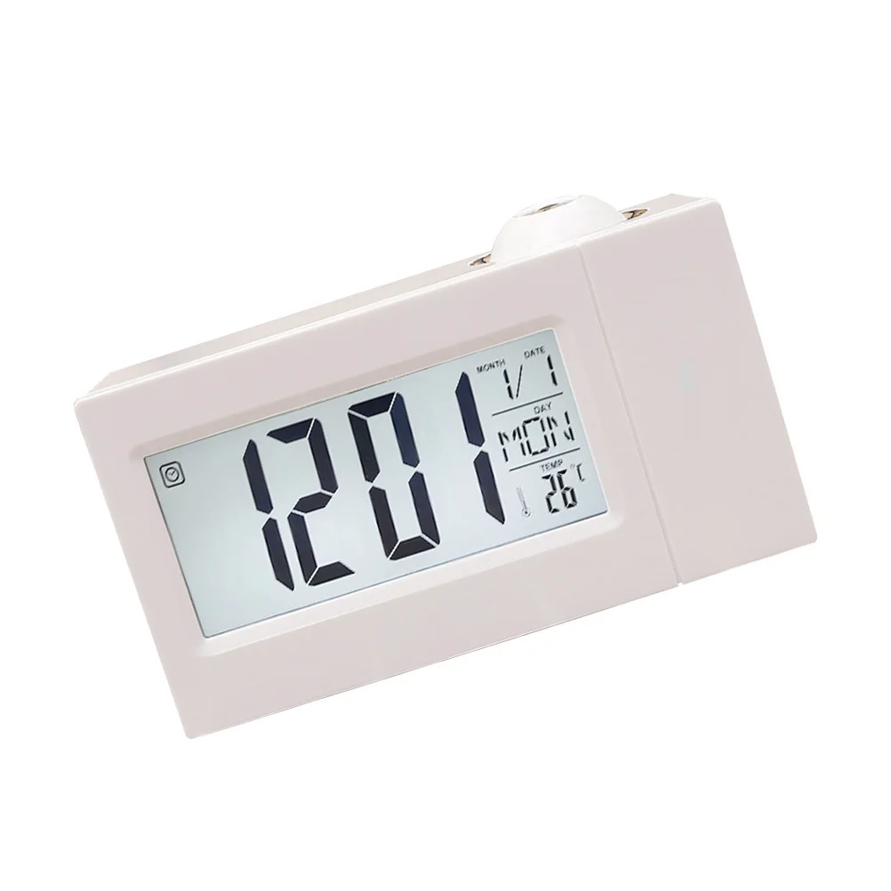 

Projection Alarm Clock Led Display 90 Degree Adjustable Digital For Wall Ceiling 12/24H Modern Clock