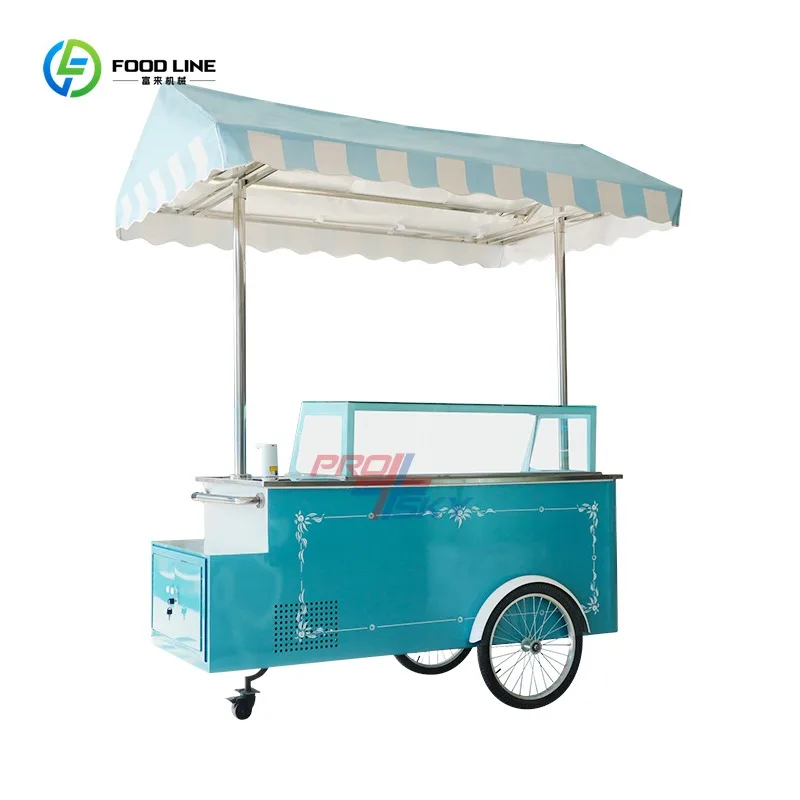 

Concession Ice Cream Bike Wine Coffee Tricycle 3 Wheel Ice Cream Trucks Food Cart with Ce Iso Certification Supported Wholesale
