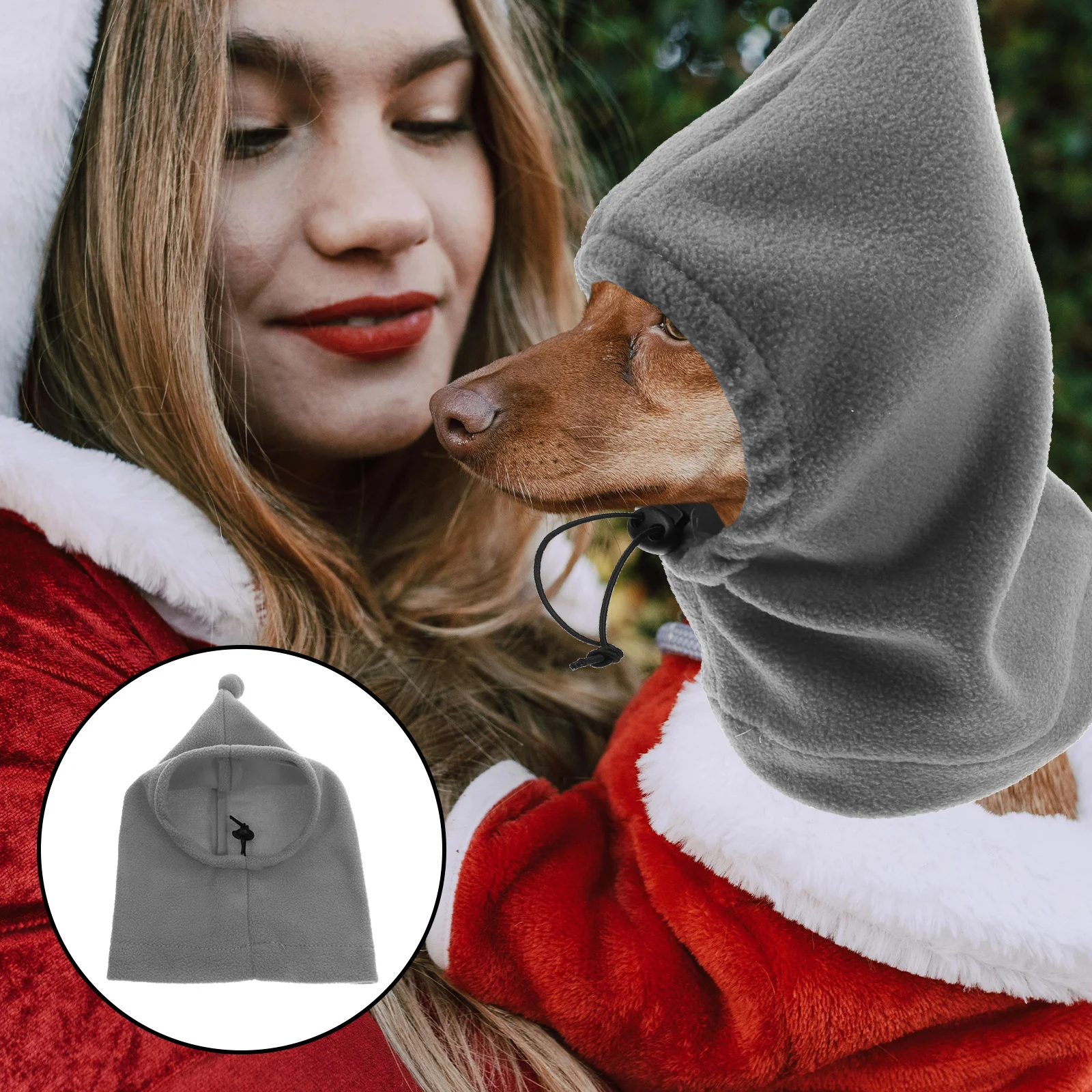 

Funny Pet Ear Warmer Hat Warm Pet Hood for Dogs Cats Adjustable Fit Christmas Winter Outdoor Hiking Costume Dog Hat for Hiking