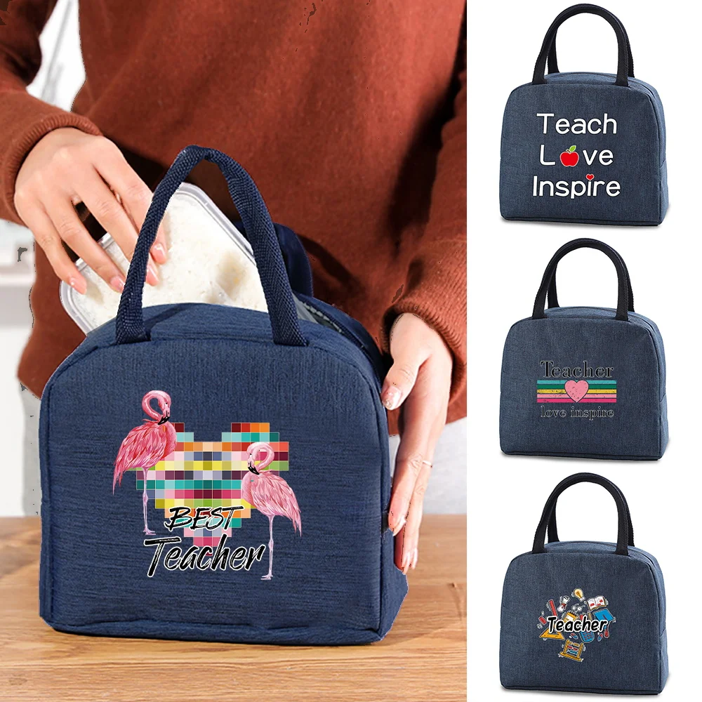 

Lunch box Bag Portable Cooler Insulated Canvas Bento Thermal Picnic Food Pouch bag Small food cooling Handbag women lunch bag