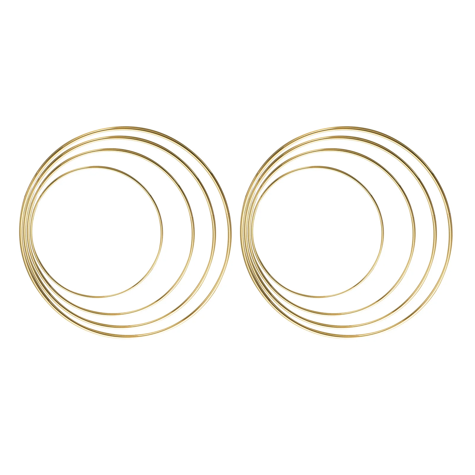 8 قطعة الأطواق الحديد الحديد دائم الذهب حلقات معدنية DIY بها بنفسك حلم الماسكون اكاليل الزهور ديكورات جدرانية حلقات مستديرة للحرف اليدوية