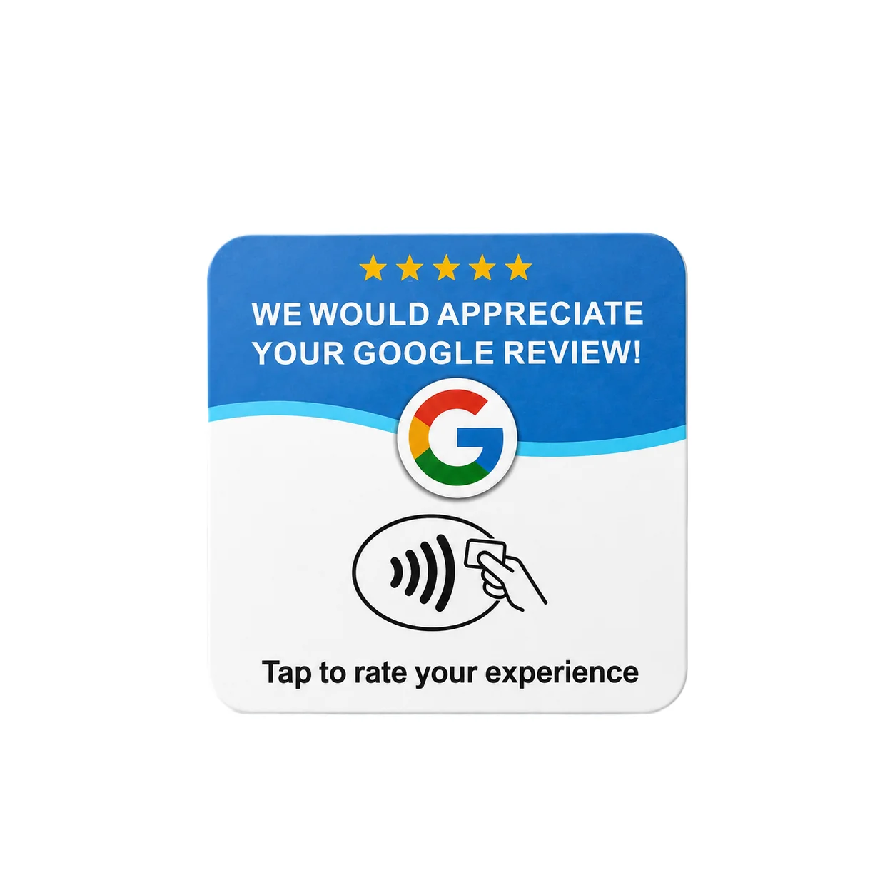 Programmierbare NTAG215 NFC-Karte 13,56 MHz, quadratisch-rund, selbstklebend, PVC-Desktop-NFC-Tag für Google Menu Tap-to-Access