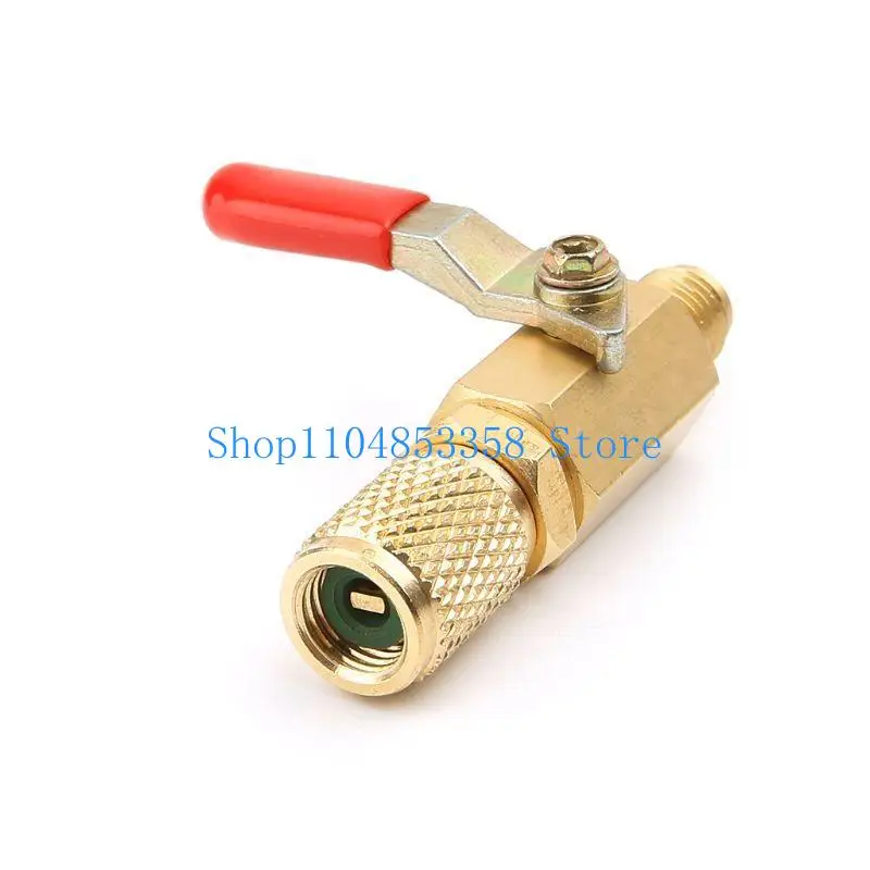 

652F 1/4" Шаровой клапан SAE прямой ACharging для кондиционера HVAC R134A холодильника