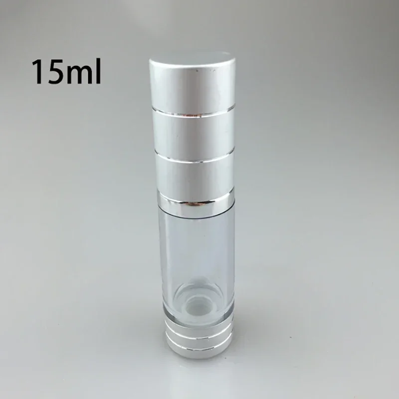 50ml 30ml 15ml ทองเงินพลาสติกปั๊มสุญญากาศขวด Essential Oil Foundation ครีมรีฟิลคอนเทนเนอร์