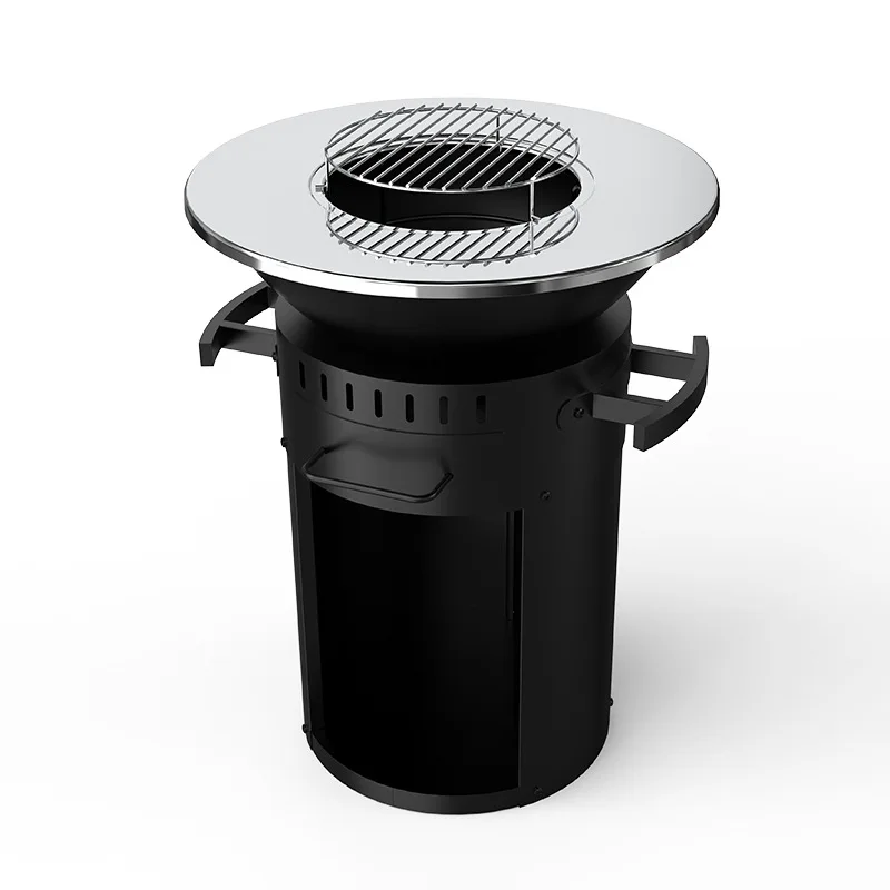 Stufa da giardino Riscaldamento Stufa per barbecue Stufa a legna verticale Stufa multifunzione Stufa da giardino
