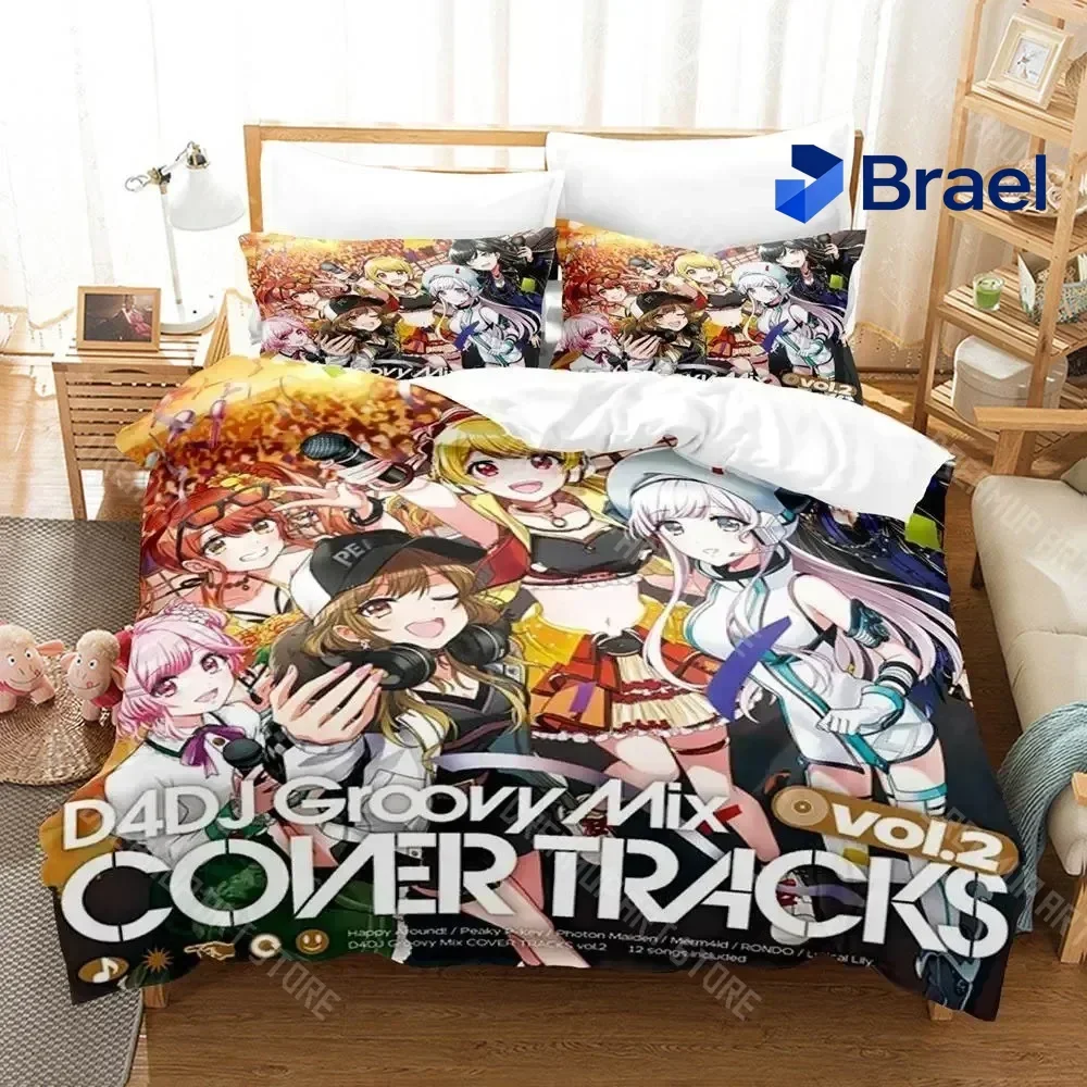 Exquisite 3D Print D4DJ All Mix Bedding Set Single Twin Full Queen King Size Bed Set Adult Kid Bedroom Duvetcover Sets Anime