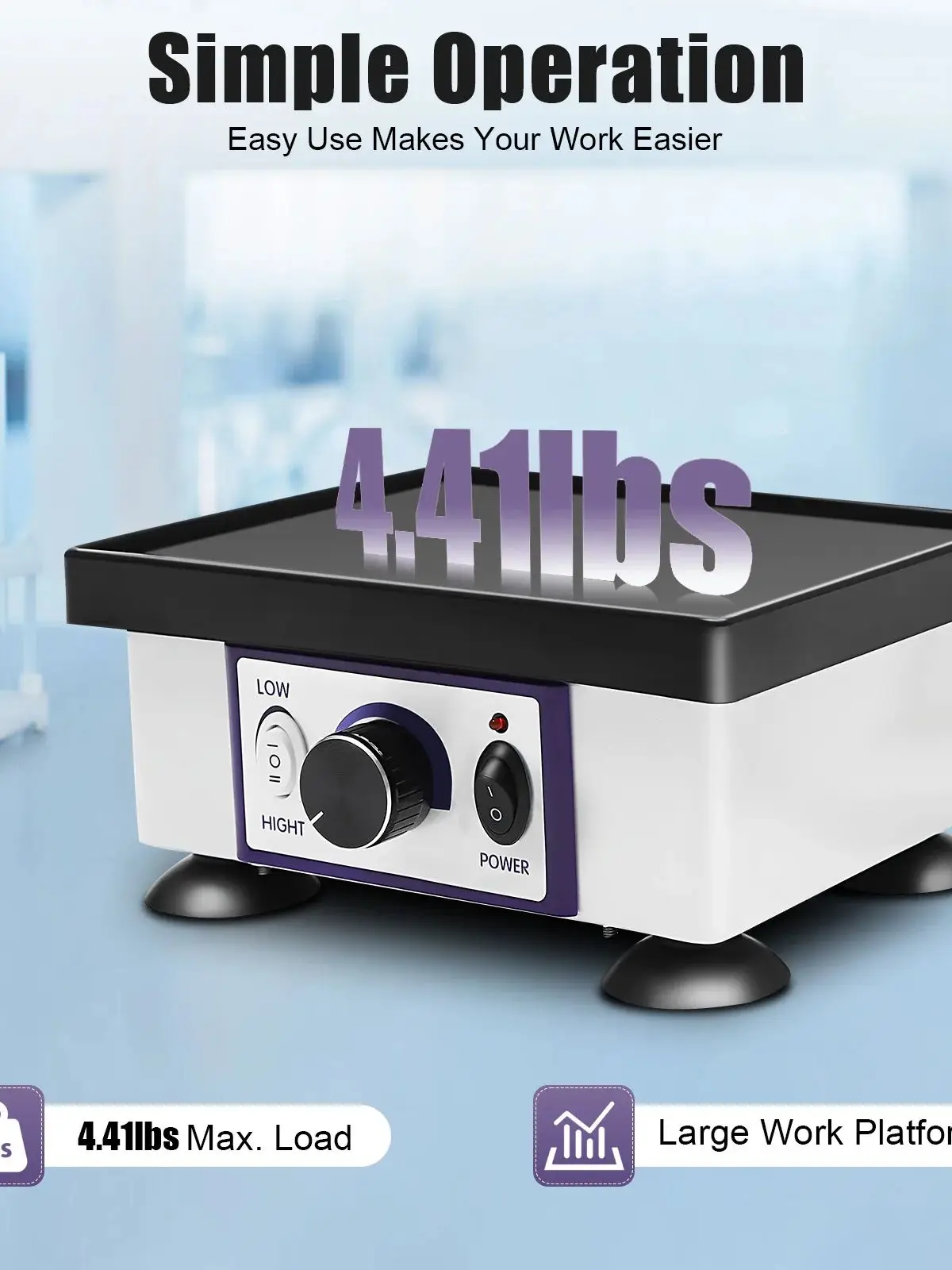 Tandheelkundige Vierkante Kwartet Vibrator 120W Vibrator Lab Apparatuur Voor Gips Mengen Gips Model Schuim Verwijdering Tandheelkundige Oszillator Vierkant - afbeelding 2
