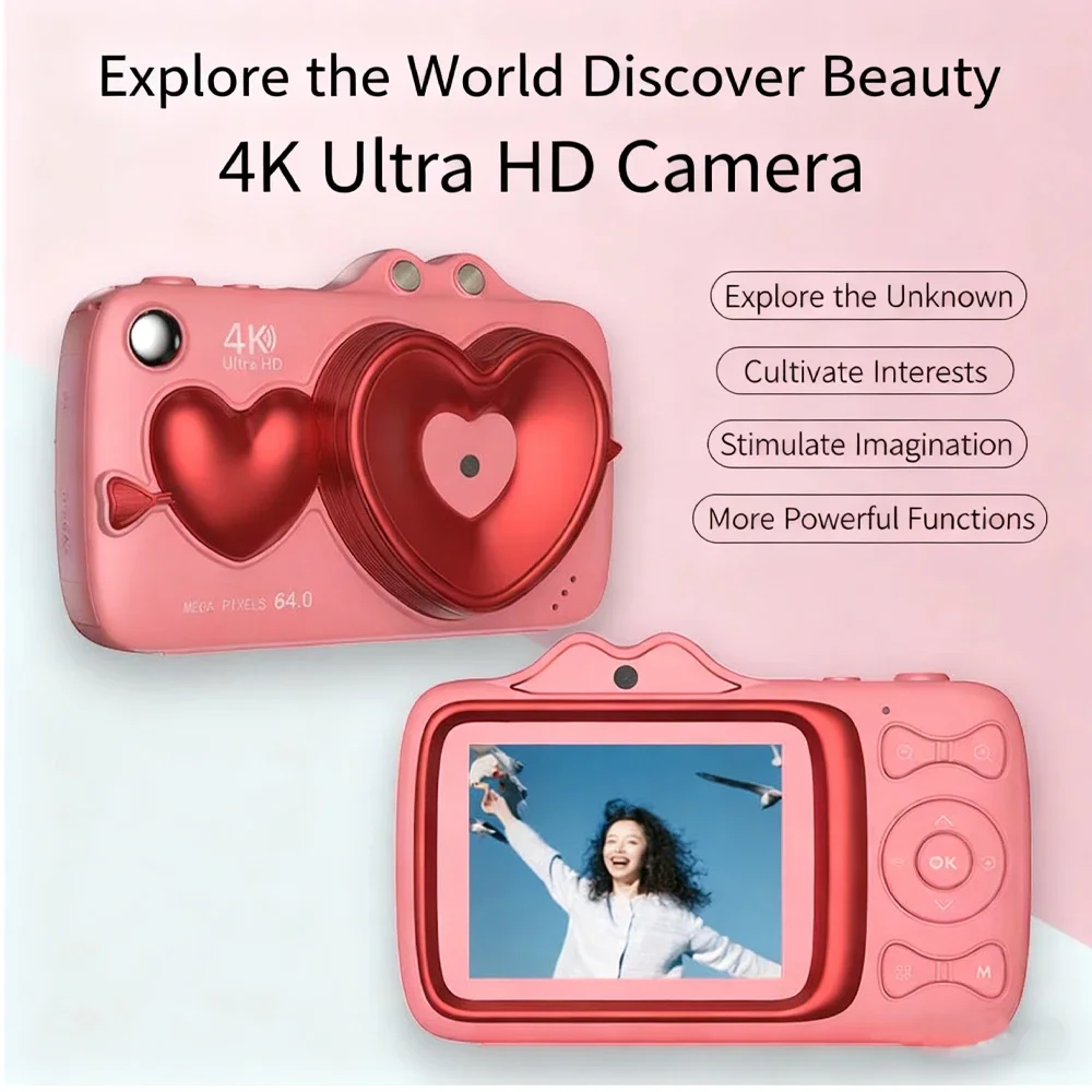 كاميرا رقمية 4K منزلية رائجة البيع لعام 2026 بدقة 64 ميجابكسل مع كاميرات مزدوجة أمامية وخلفية وتكبير رقمي 18X لمدونات الفيديو والتصوير الفوتوغرافي #3