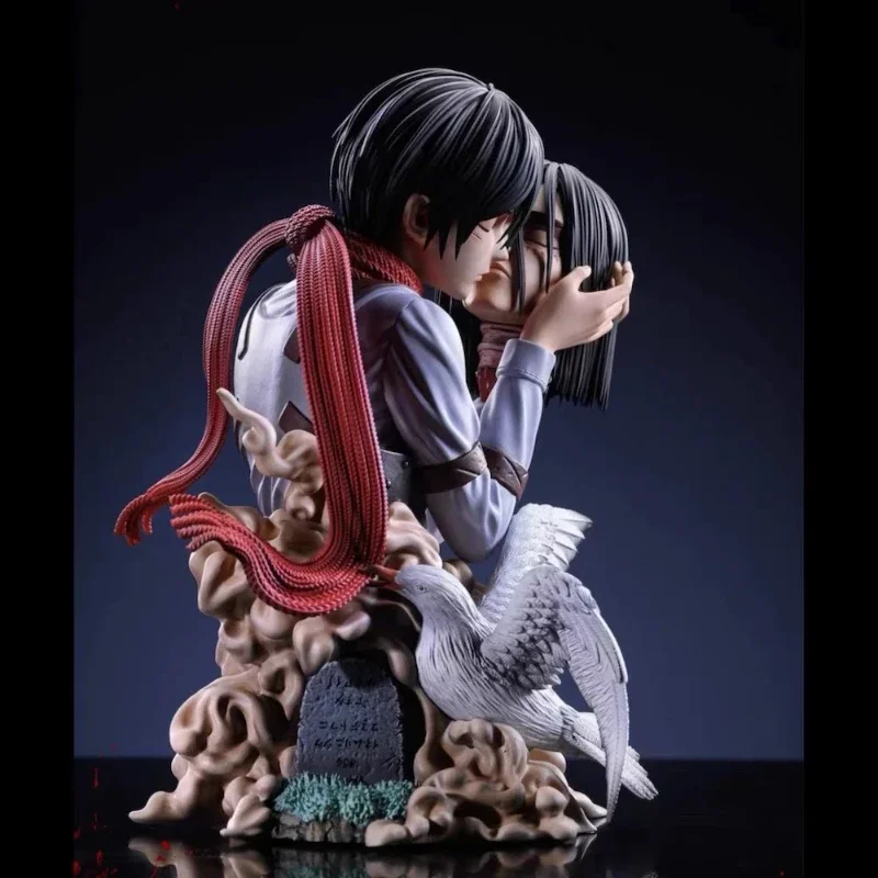 

Anime Attack on Titan Figures Kiss of Death LC Head hugging Mikasa Ackerman Action Figures PVC GK Model Room decoration Gifts