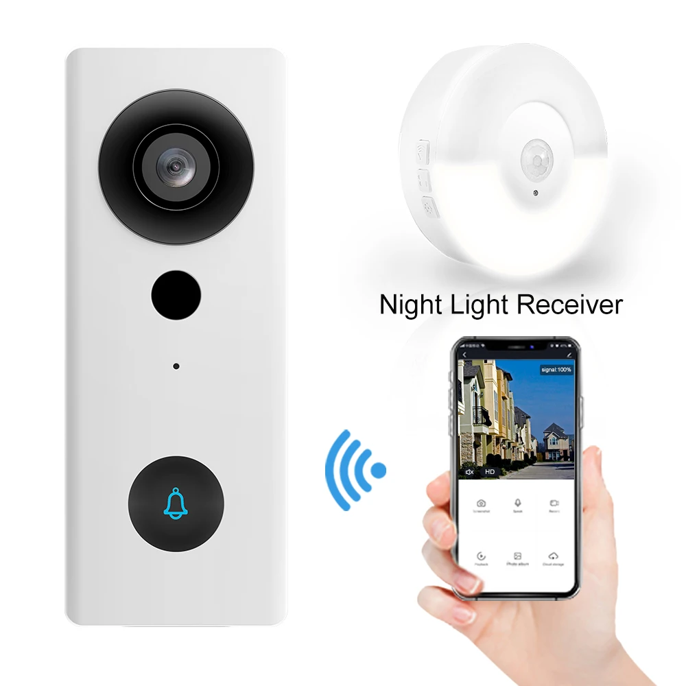 2MP 1080P Tuya APP WIFI IP Türklingel DC Power 130 Grad Weitwinkel Visuelle Tür Viewer Video Tür Telefon mit Innen Chime