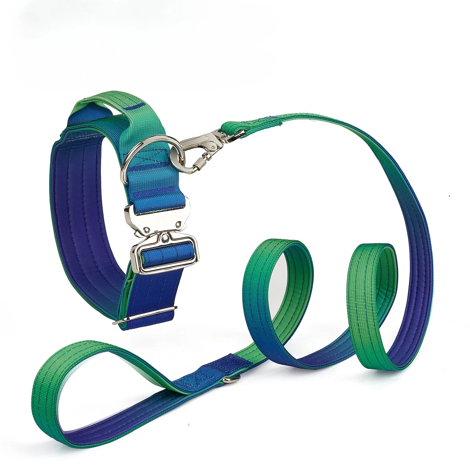 

Tactical dog collar and leash set High-strength nylon Collar width 5cm Maximum bearing force of 400kg for medium and large dogs