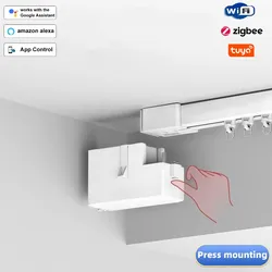 Tuya ชุดติดตามระบบม่านไฟฟ้าสำหรับบ้านอัจฉริยะมอเตอร์ขนาดเล็กจาก Google zigalexa Bee