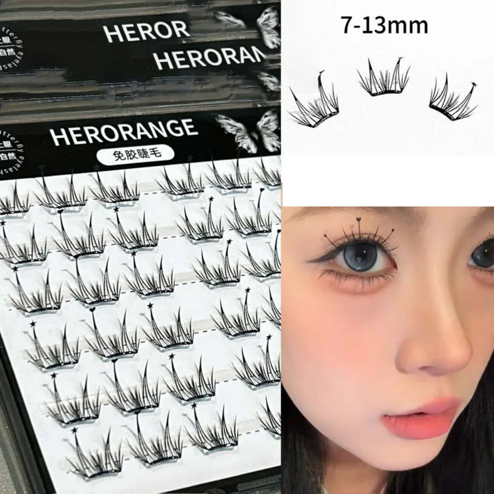 Nueva moda pestañas postizas de un solo grupo volumen delgado Natural negro pequeño diablo pestañas postizas herramientas de maquillaje para principiantes