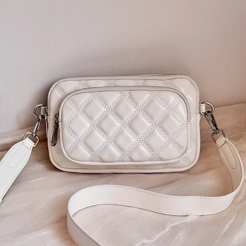 2025 Lattice Sliver Shoulder Crossbody Bags Fashionable Vintage Women Shoulder Bags Multi-pocket Travel Commuter Handbags