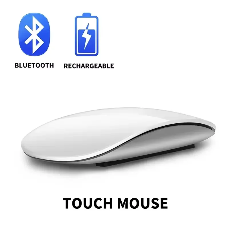 Bezprzewodowa mysz komputerowa Lenovo Magic z Bluetooth, ładowana, dotykowa, smukła, ergonomiczna, dwumodowa, cicha mysz PC do Apple Macbook Air — zdjęcie produktu 7