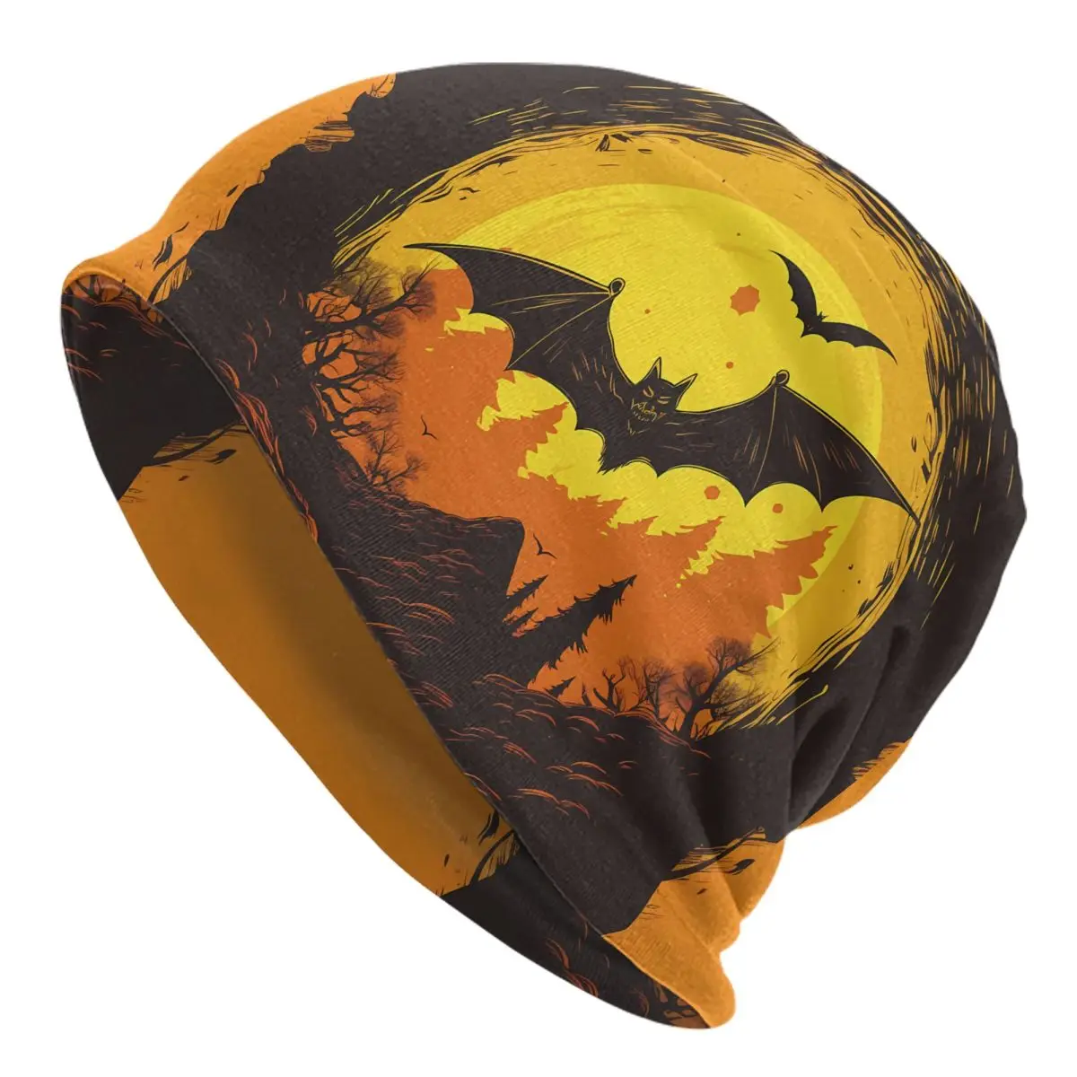 Cartoon Bat Thin Skullies Beanies Fashion Caps For Men Halloween Ski Caps Bonnet Hats