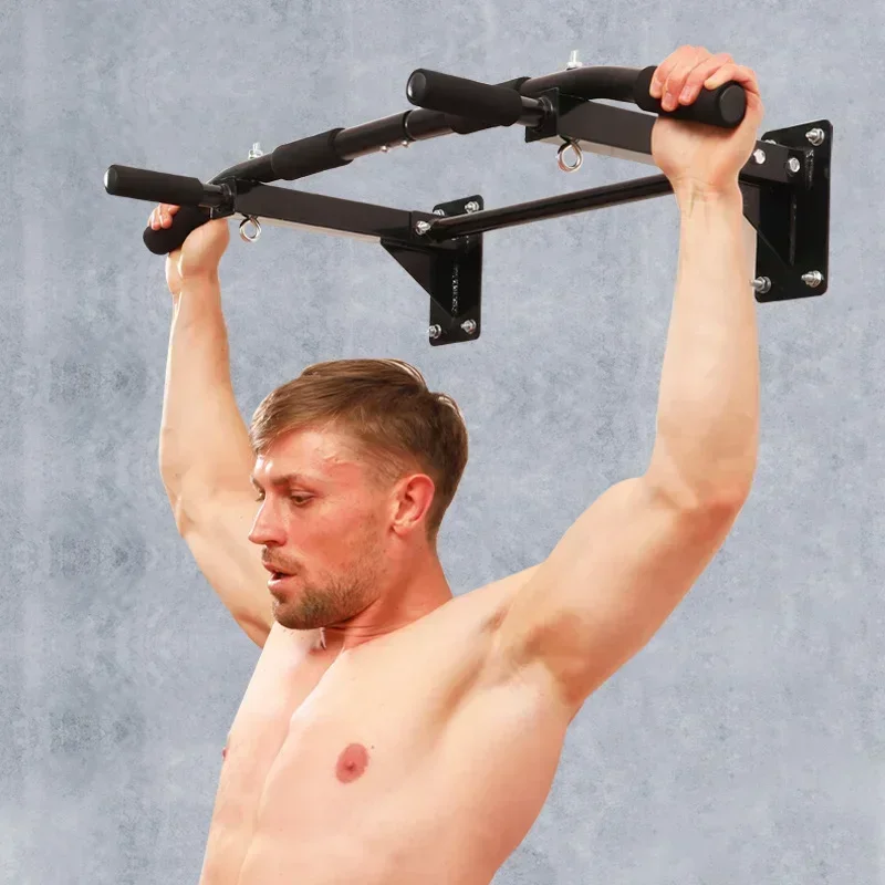 

Обновление нового оборудования для фитнеса в помещении, настенный стержень для подбородка, одинарные параллельные стержни, полка для мешка с песком, 65, настенный турник, стальная пластина, тяга