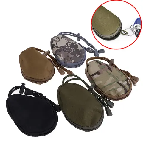 Men's Key Bag EDC Pouch Key Wallets Holder Women Coin Purses Pouch Keychain Zipper Pocket Outdoor Key Money Storage Bag Keychain
