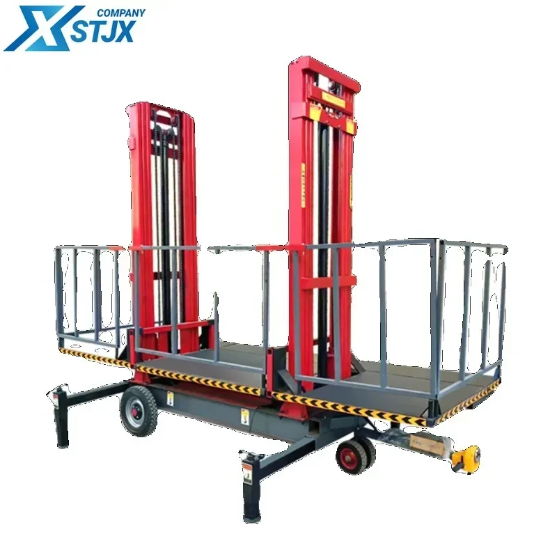 Small movable electro-hydraulic lifting platform wall plastering platform construction site scaffolding brick loading machine