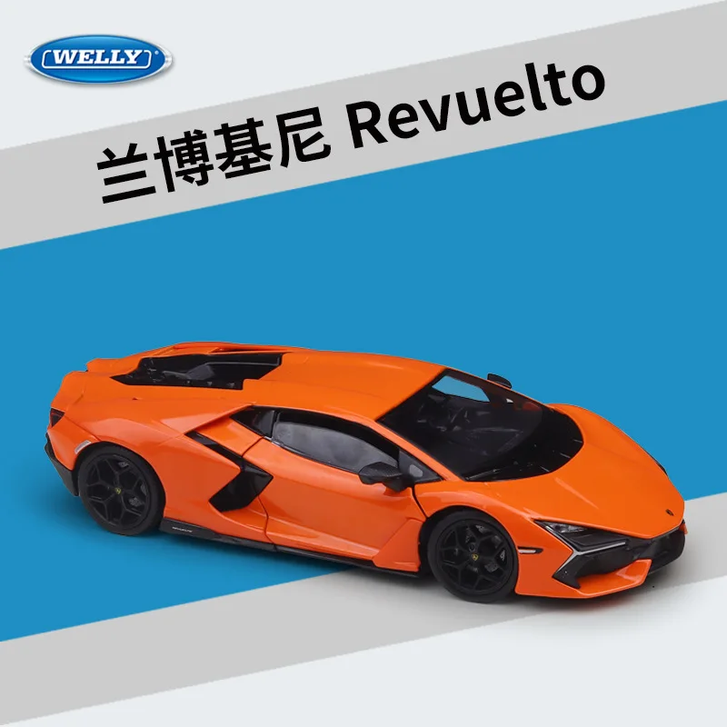 

WELLY 1:24 Revuelto Sports Car Simulation Diecast Car Metal Alloy Model Car Children's Toys Collection Gifts