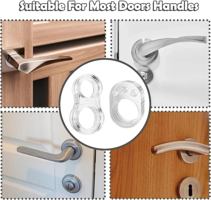 20/1Pcs Tür Stop Puffer PVC Stanzen-freies Türgriff Transparente Runde Wand Möbel Schutz Pad Tür anti-kollision Ringe