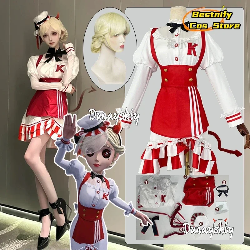 

CosplayGame Identity V Vera Nair Miss K Cosplay Costume Lace Lolita Dress Women's Dresses Anime Perfumer Role-play Wig Shoe Prop