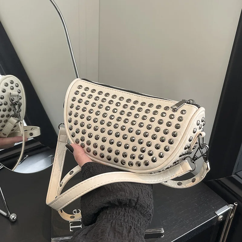 

new rivets chains cylinders women's bags mini shoulder bags small cylindrical bags