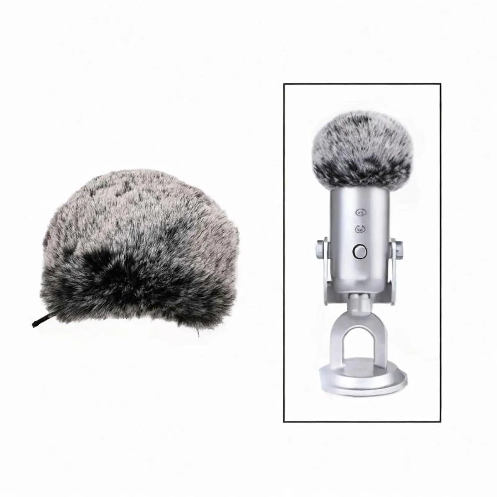 Furry Microphone Muff Microphone Sleeve Windproof Portable Microphone Plush