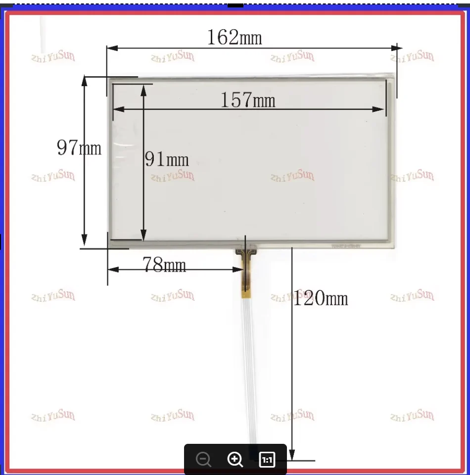 

ZhiYuSun 5PCS/LOT compatible XWT214 7.1inch 4 line For Car DVD touch screen panel for radio car 162mm*97mm FreeShipping