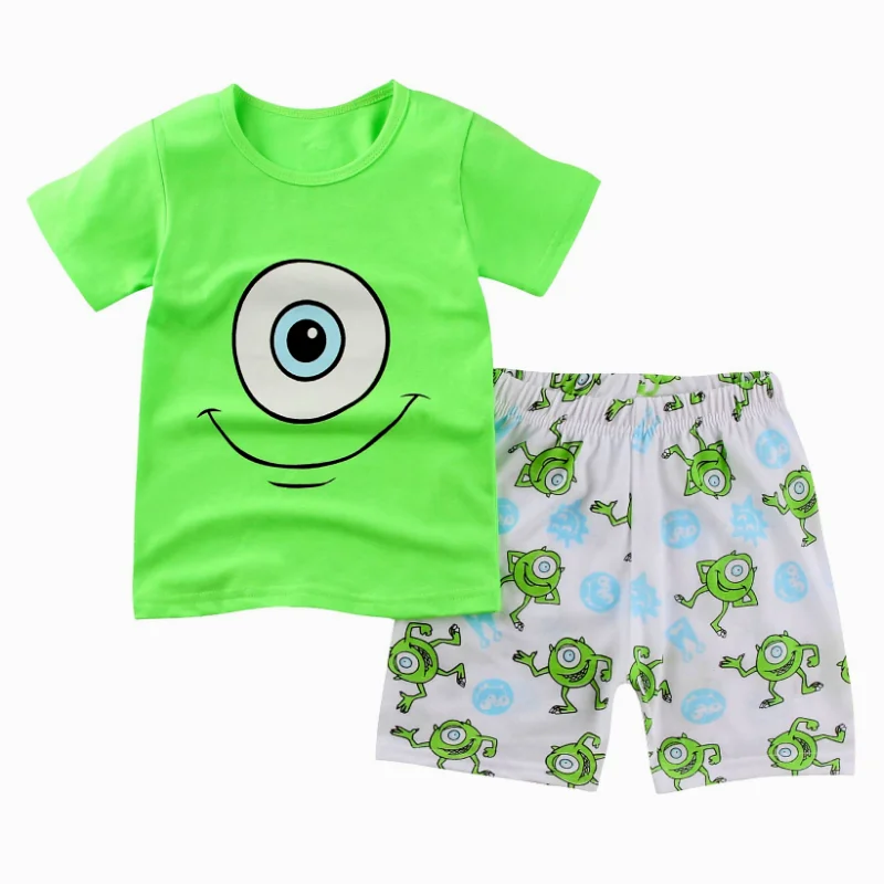 Hot Summer Pyjamas Suit Bass Lightyear Tigger Woody Alien kids Sleepwear Boys Pijamas Cotton Nightwear Clothes Pajamas Sets