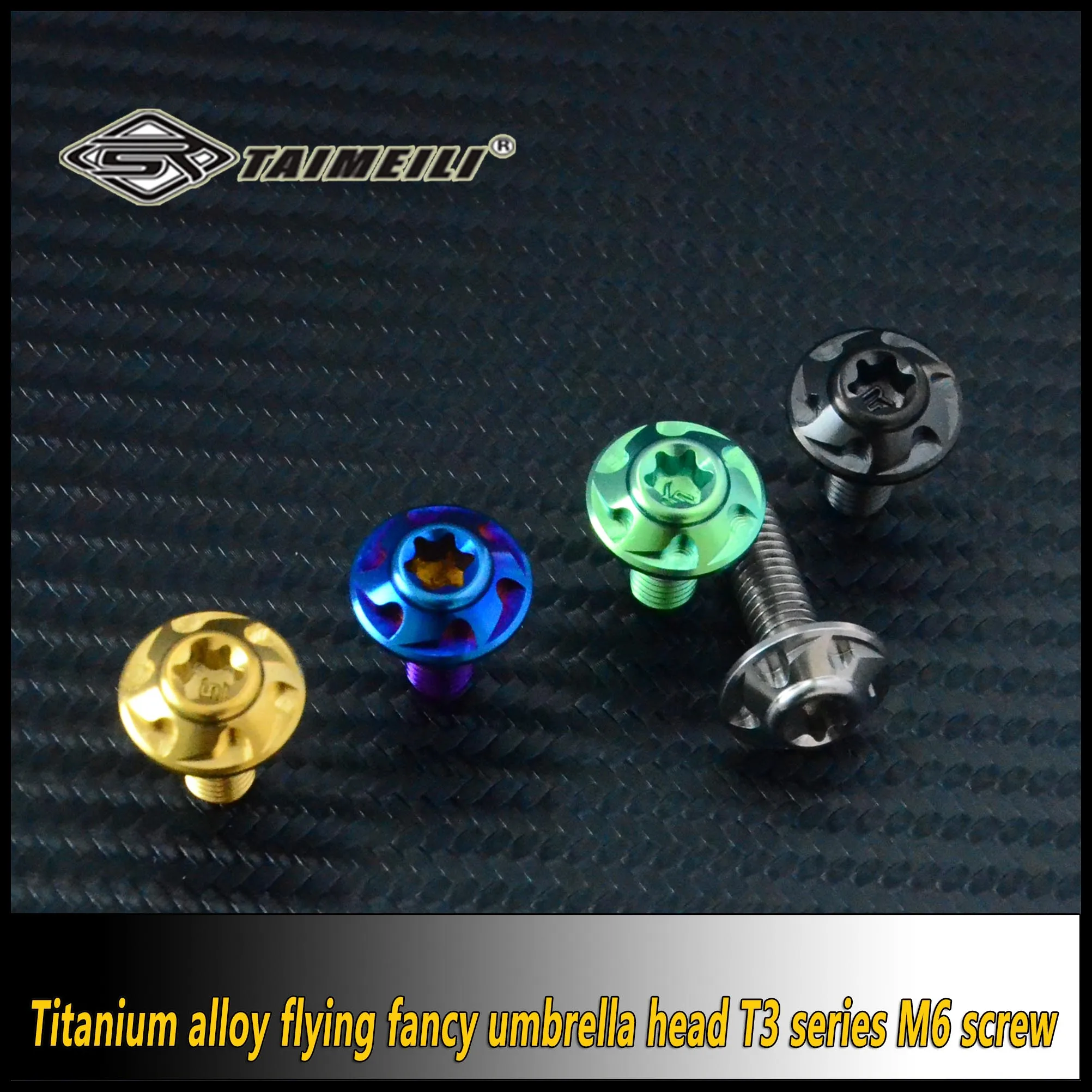 TAIMEILI 1pcsTitanium alloy flying fancy umbrella head screw M6 series locomotive housing modification screw